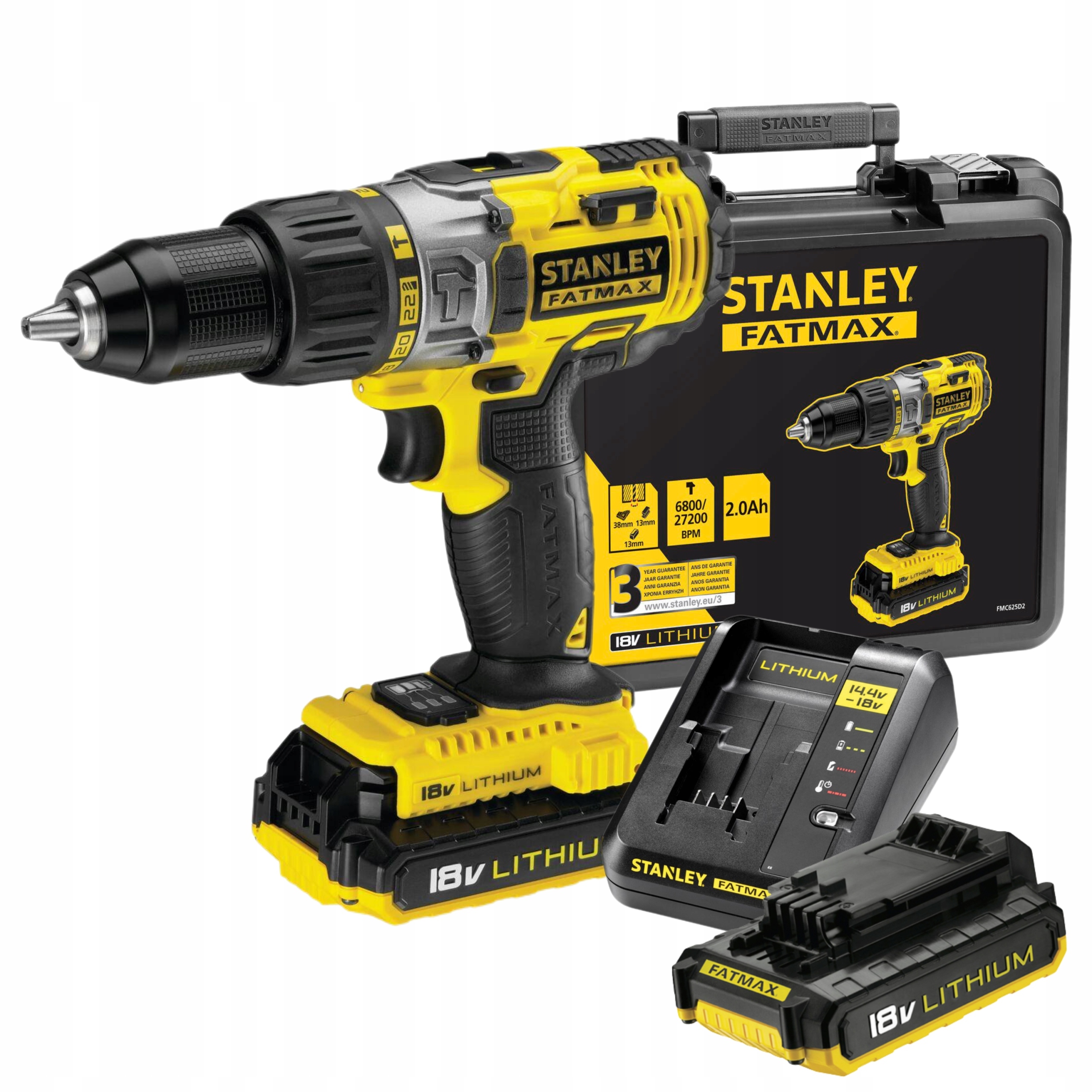 

Stanley Wkrętarka Udarowa FMC625D2 18V 2x2.0Ah