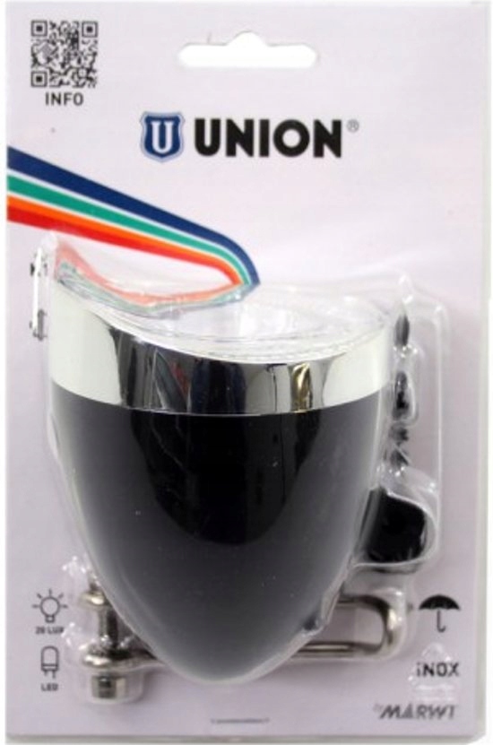 Přední světlo na kolo Union un-4925 retro, černé