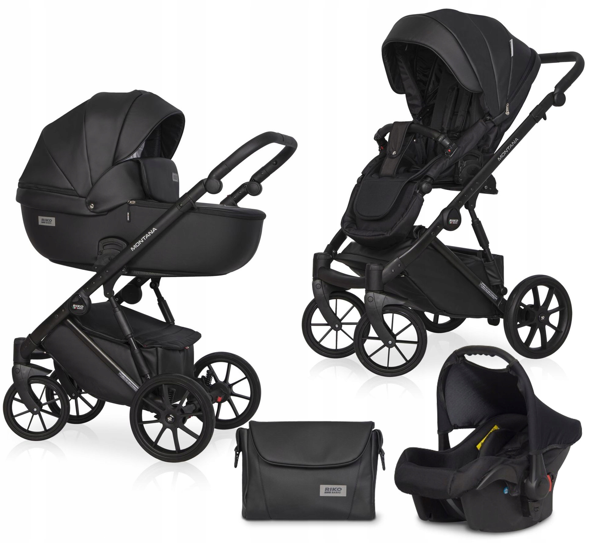Wózek 3w1 MONTANA ECCO Riko Basic 22kg SIEDZISKO PRZODEM LUB TYŁEM FOTELIK