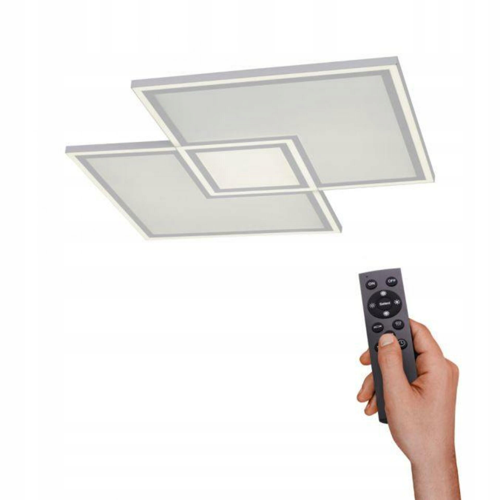 Led stropné svietidlo biele, diaľkové ovládanie, stmievateľné, Cct, 51W, 2700-50