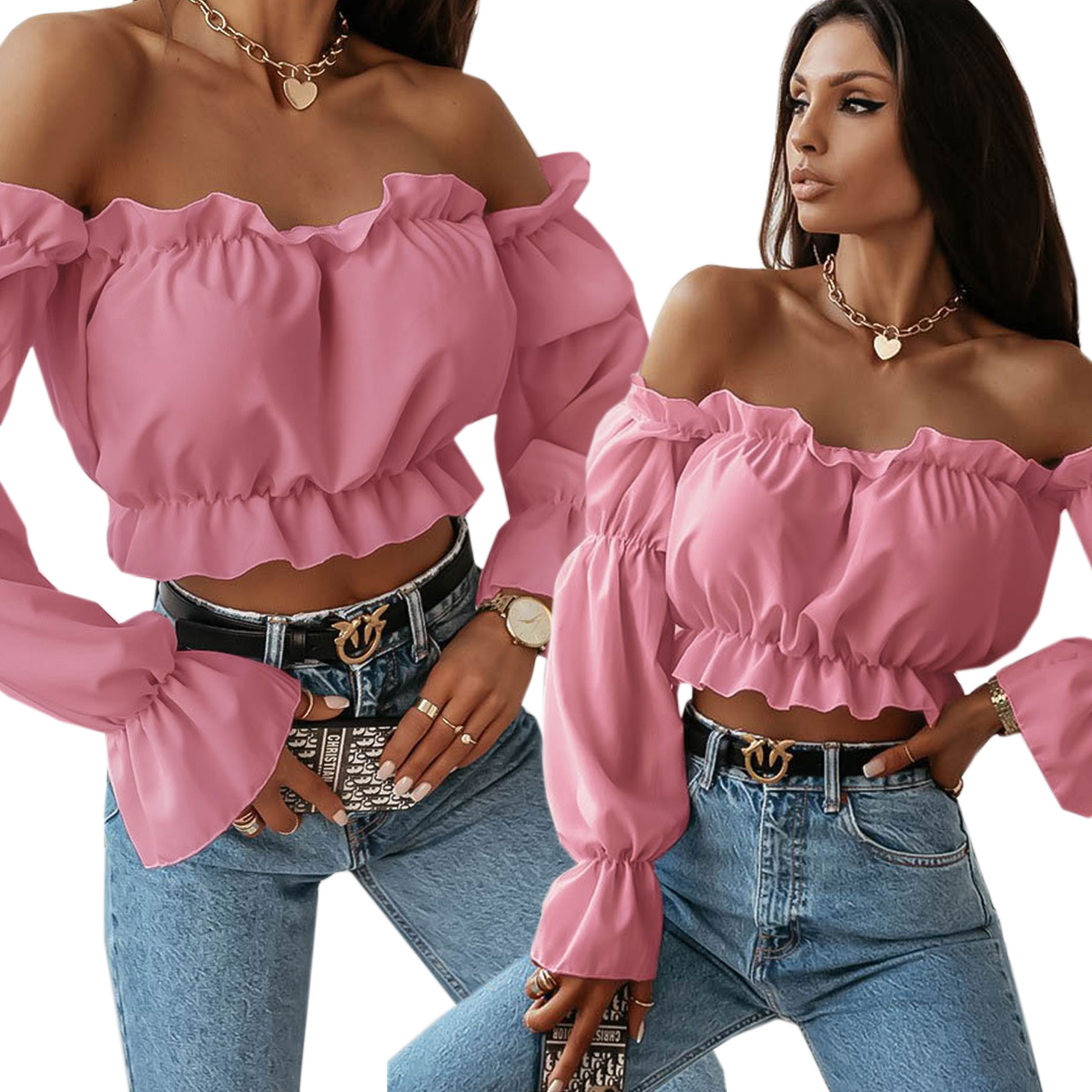 

Bluzka Delikatna Stylowa Hiszpanka Falbana