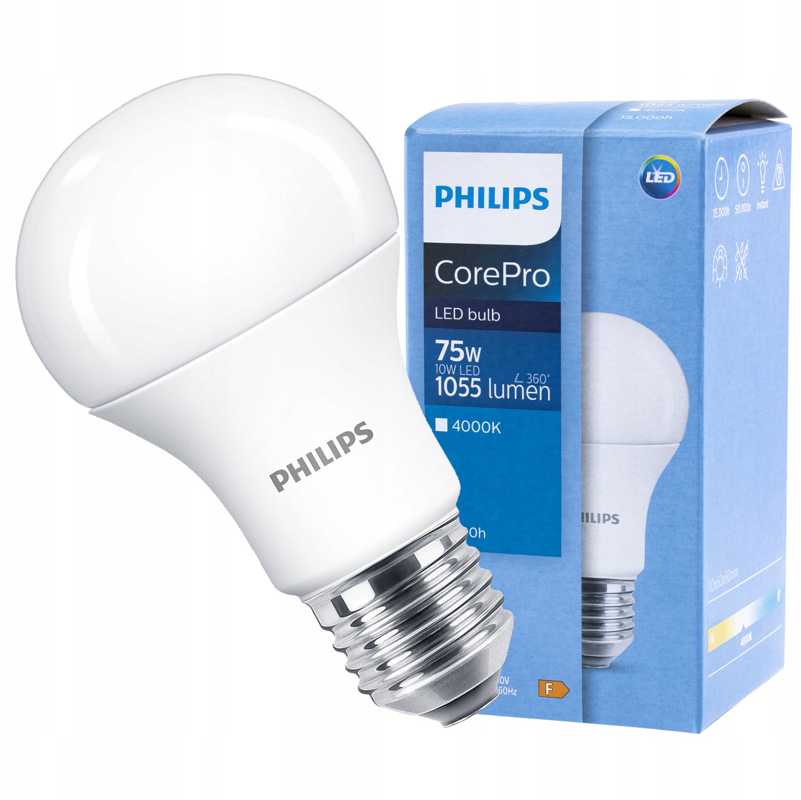 

Żarówka Led E27 10W 75W 1055lm Philips 4000K