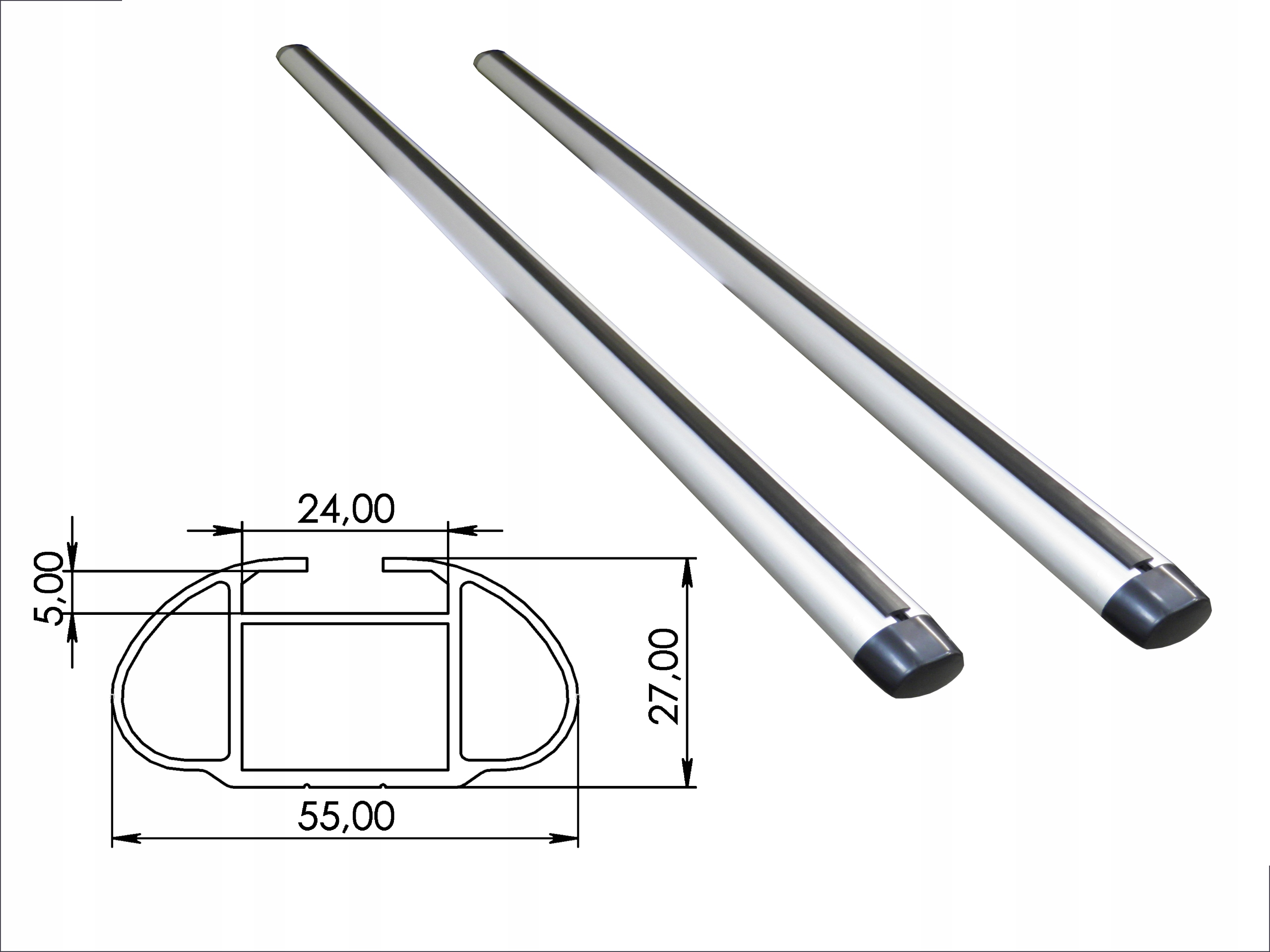 Hliníkové nosníky Kenguru 120 cm (A120)