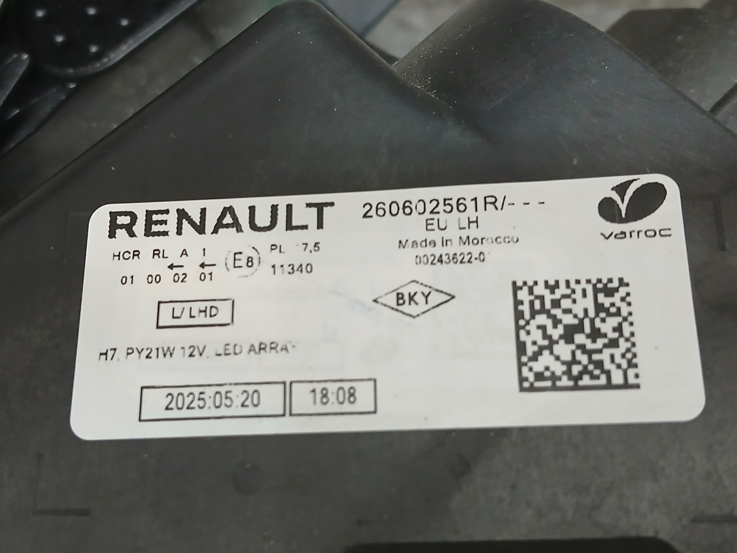 light front left DACIA SANDERO III 3 JOGGER LED 260602561R