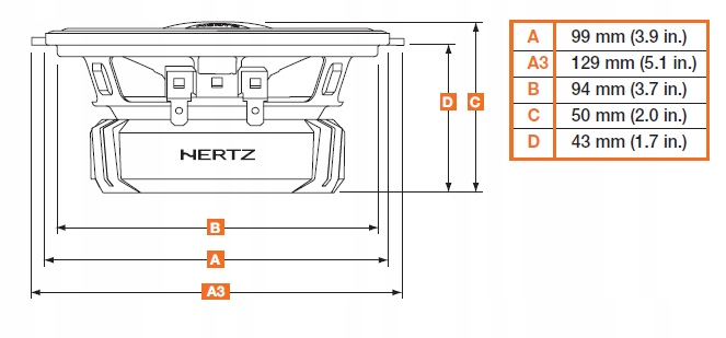 HERTZ DCX100.3 MOCNE GŁOŚNIKI SAMOCHODOWE 10CM 100MM 2 DROŻNE POD RADIO Stan opakowania oryginalne