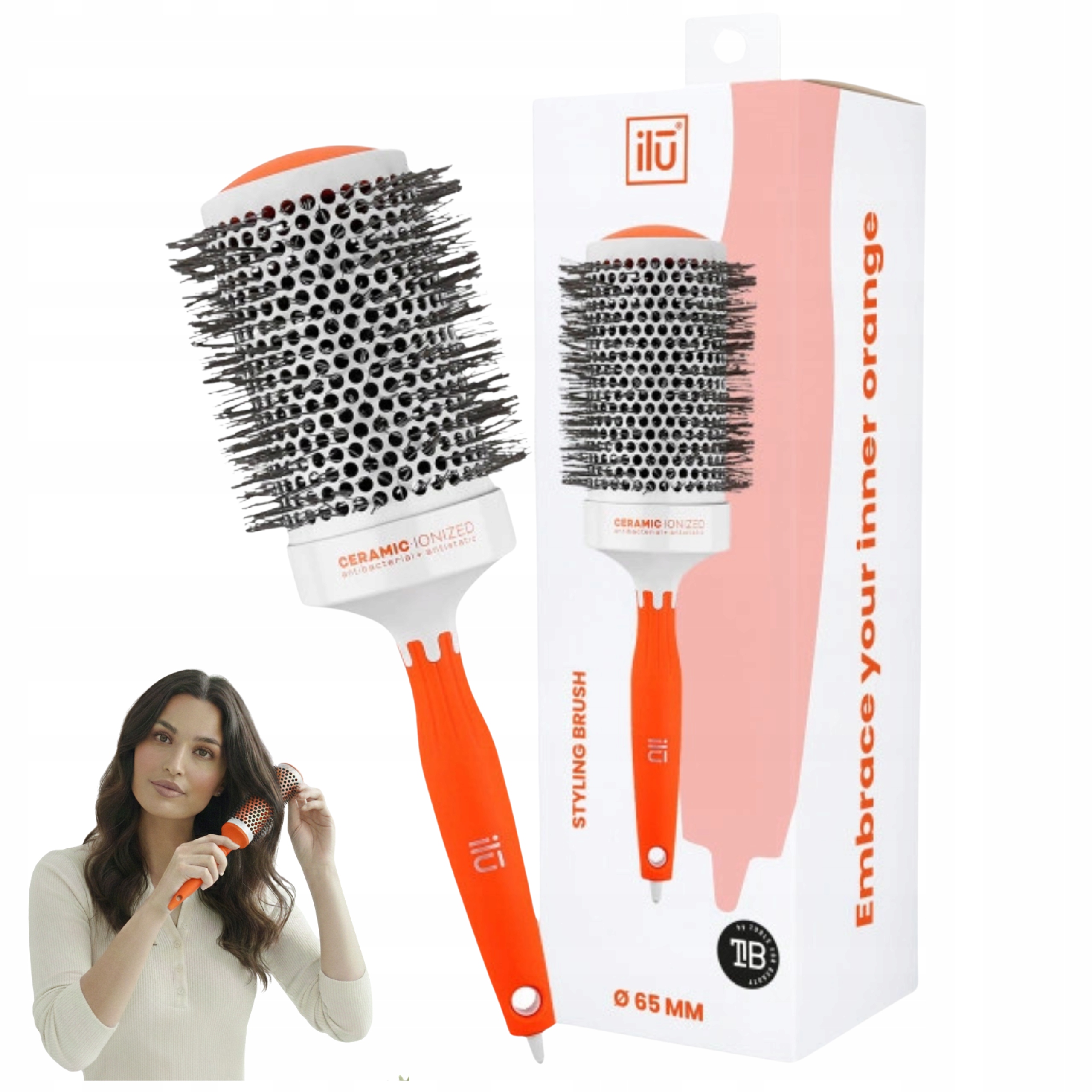 Szczotka do modelowania włosów Okrągła ceramiczna Ilu Round Hairbrush Ø65mm