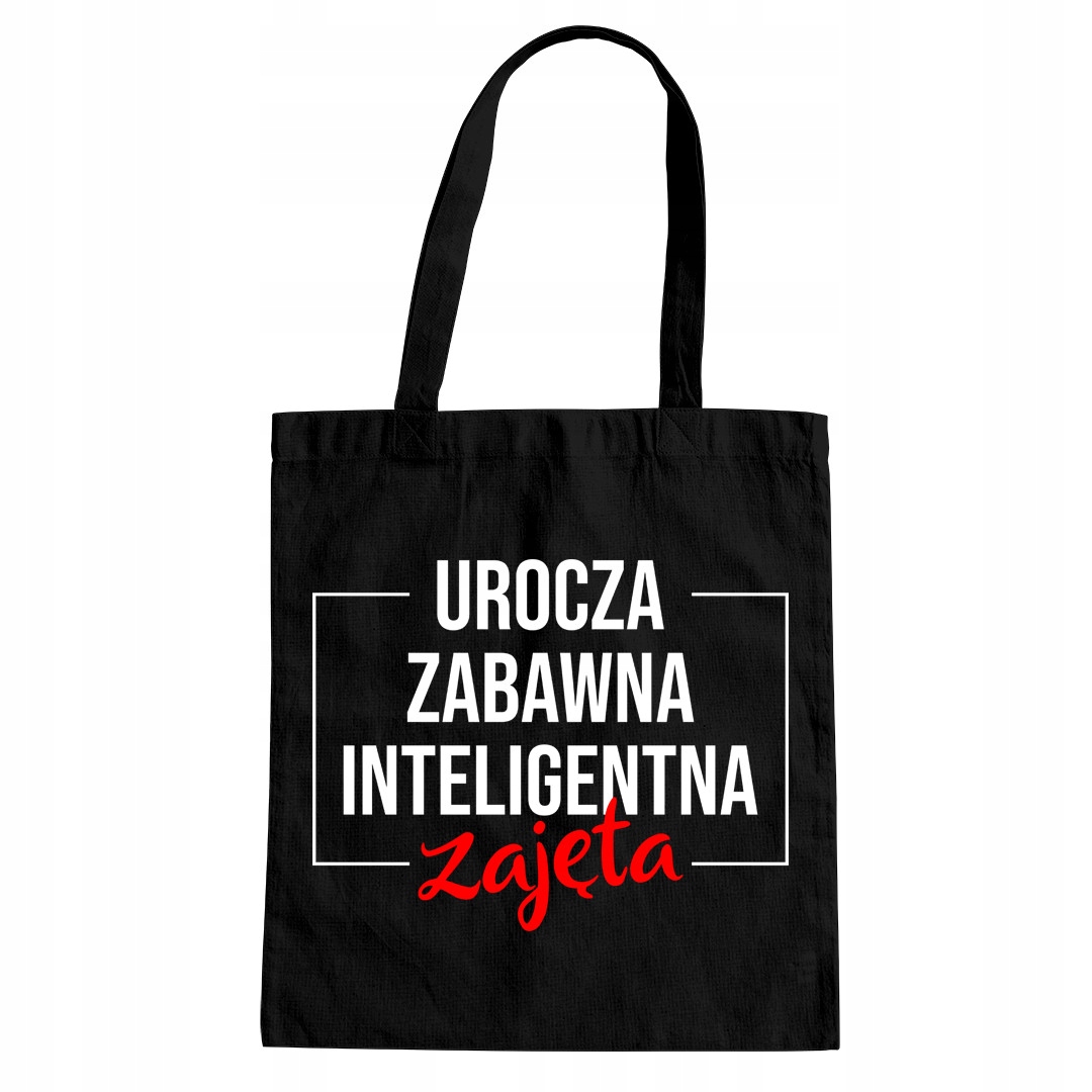 

Zabawna inteligentna zajęta - torba z nadrukiem