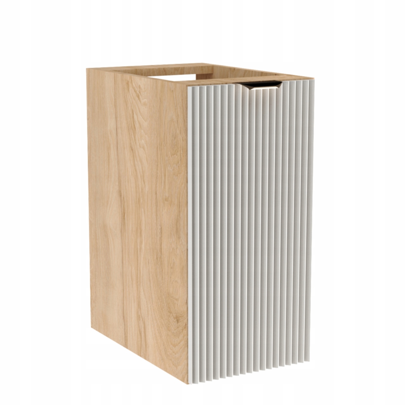 Koupelnová skříňka 30 cm s dveřmi Bílá/Ořech Willy