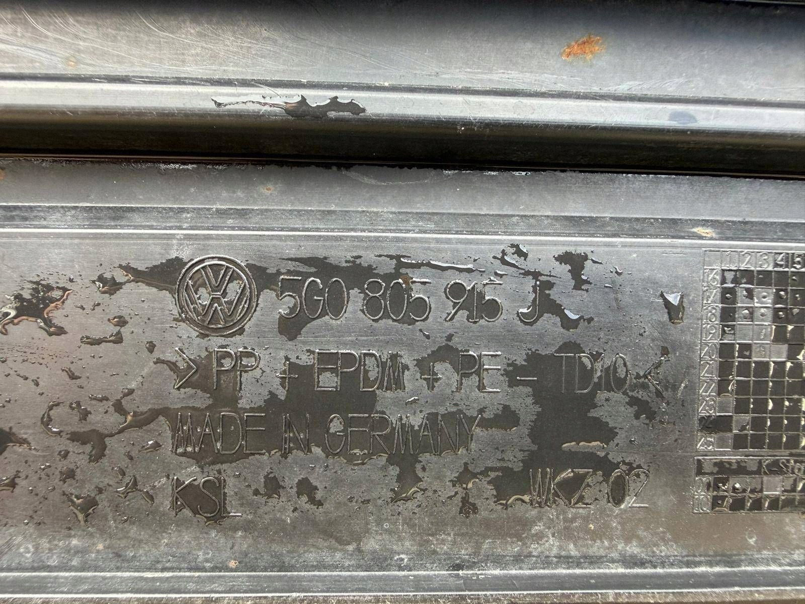 Vw Golf 7 VII 17- spoiler nárazník predok predný