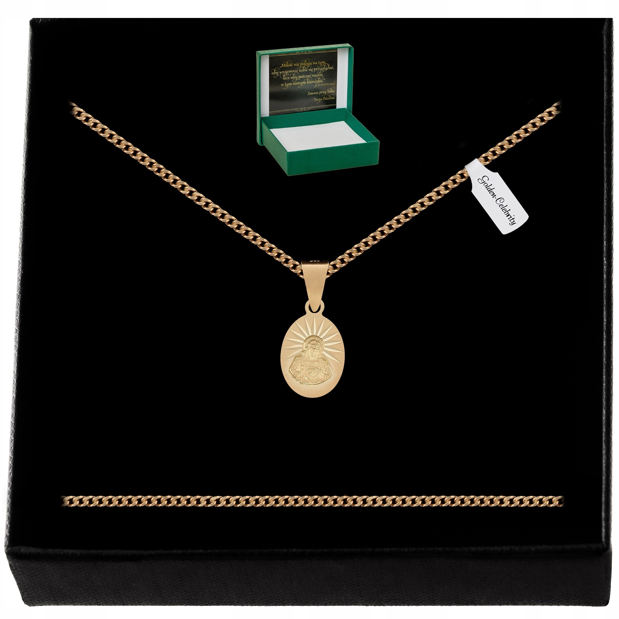 Zlatý Řetízek Medailon Škapulíř Věnování Pro Dívku Na Křtiny