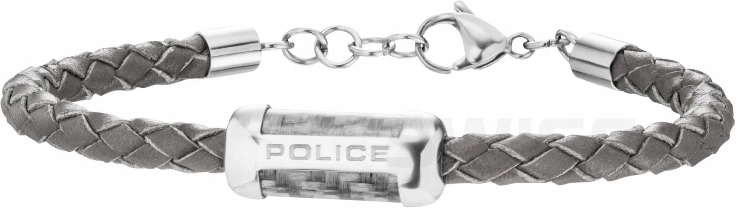 Pánský kožený náramek PJ.26074BLGR/01 Police