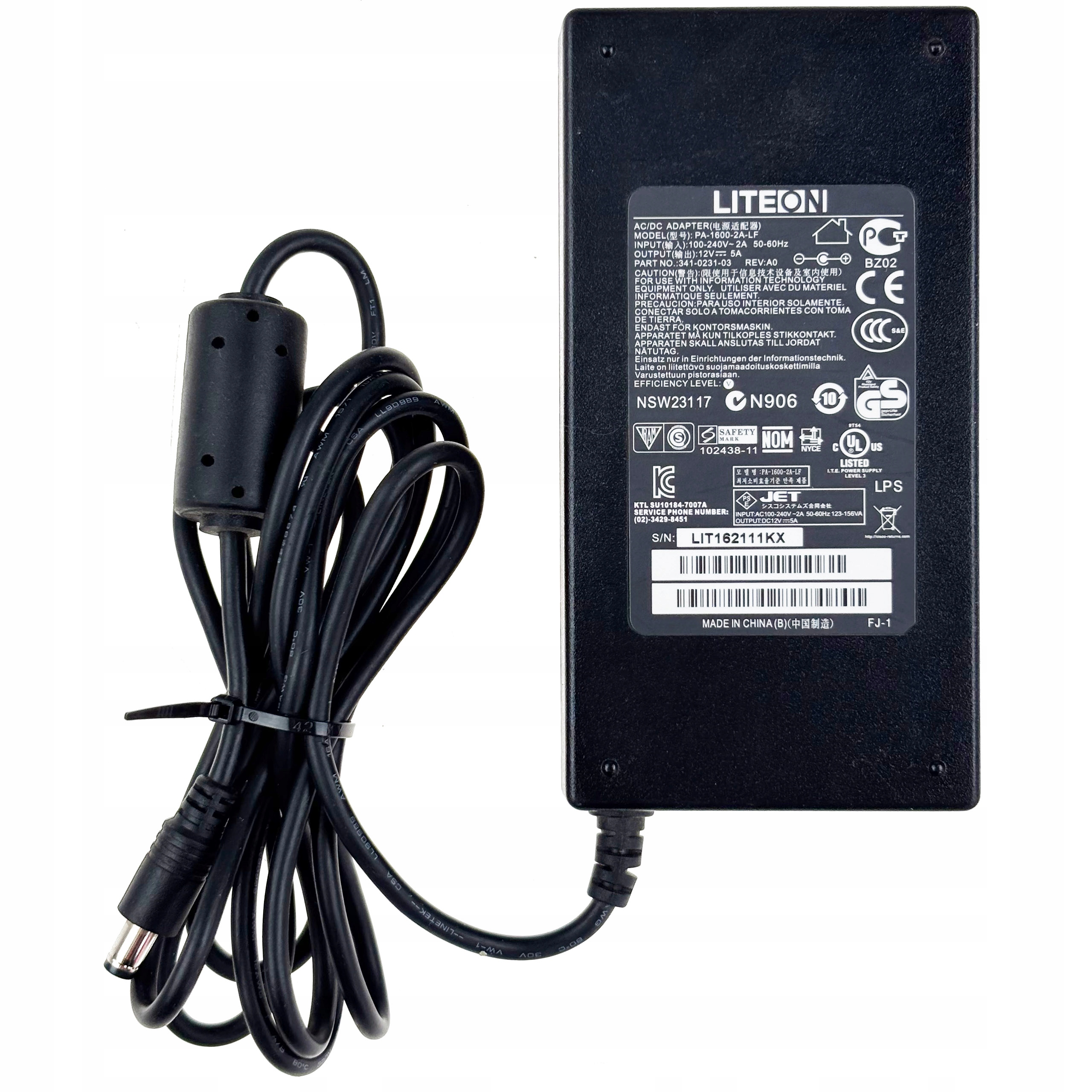 LITEON PA-1600-2A-LF 12V 5A 100% OK ŚyP