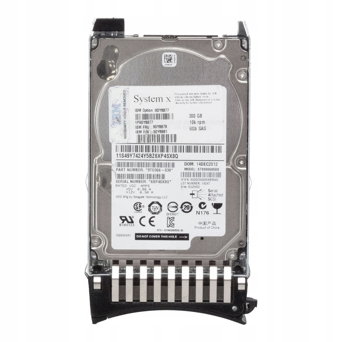 Ibm 90Y8878 90Y8881 90Y8877 300GB 10K 64MB SAS-2 2.5'' ST9300605SS