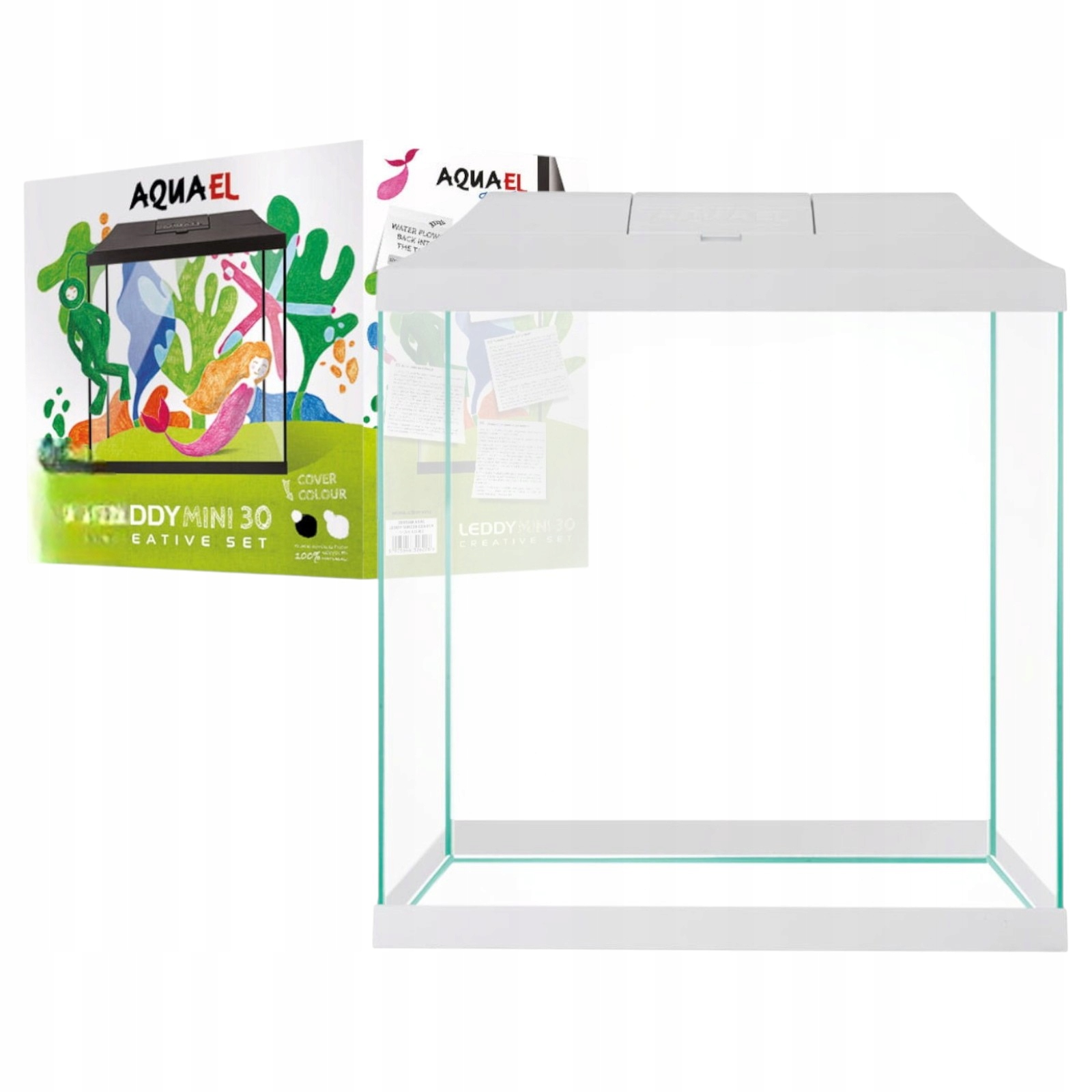 Aquael Leddy Mini Creative Set 35 White – zestaw akwariowy 19 l