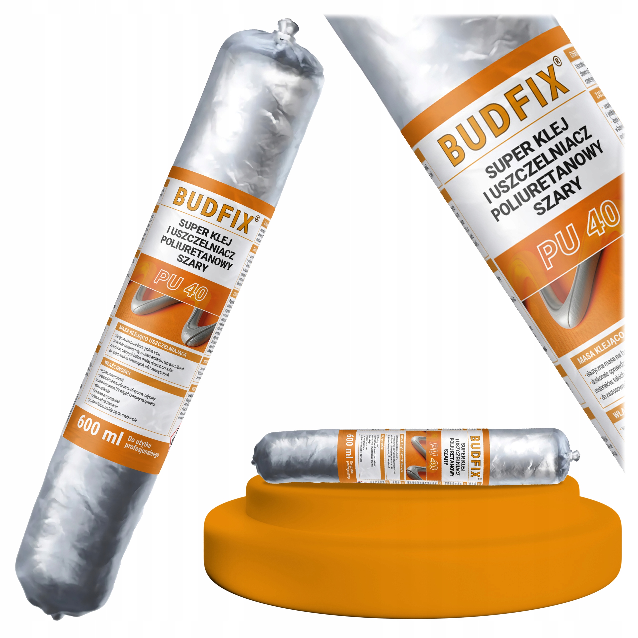 Uszczelniacz Do Dylatacji Pu 40 Szary Poliuretanowy Hvac 600ml Klej Kiszka