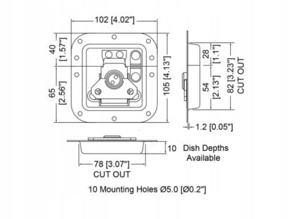 L905/915/10Z Zamek motylkowy - Penn Elcom Rodzaj zamek