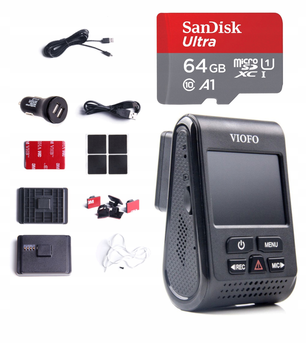 

Viofo A119 Gps V3 Rejestrator 2,5K + Karta 64GB