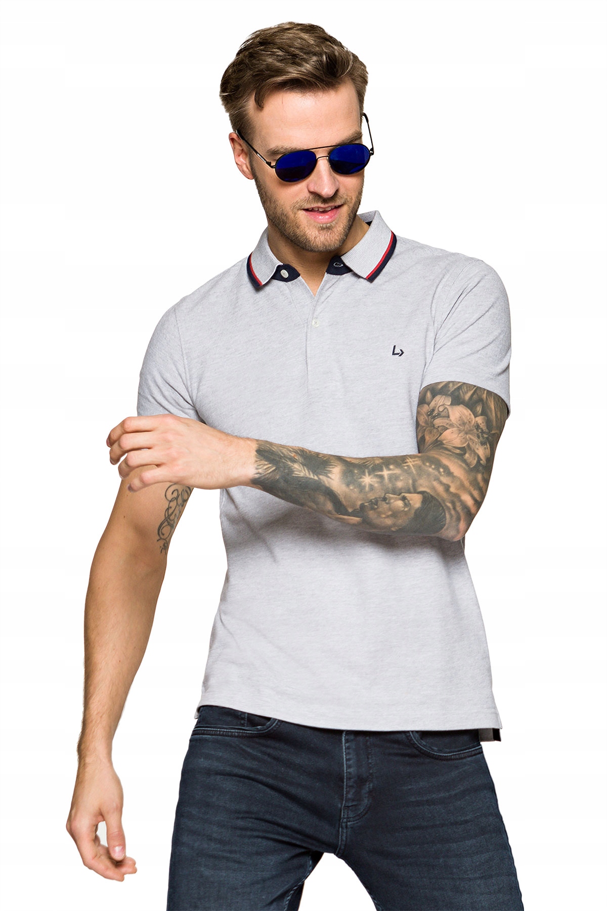 

Koszulka Męska Polo Szara Lancerto Hubert 2XL
