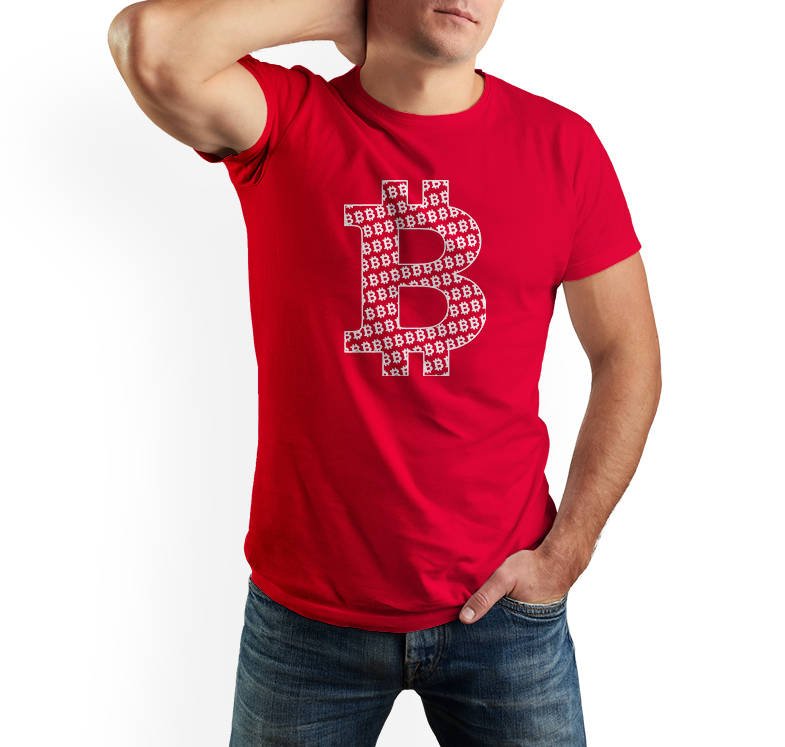 

T-shirt męski Bitcoin koszulka kryptowaluty Xs