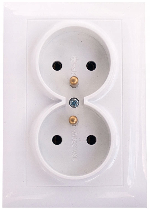 WESA LC-16 GNIAZDO PODWÓJNE Z UZIEMIENIEM GNIAZDKO