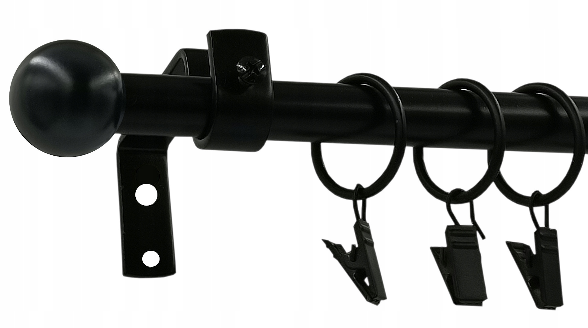 

Karnisz Czarny Mat Loft Ø16mm Kulka 160cm