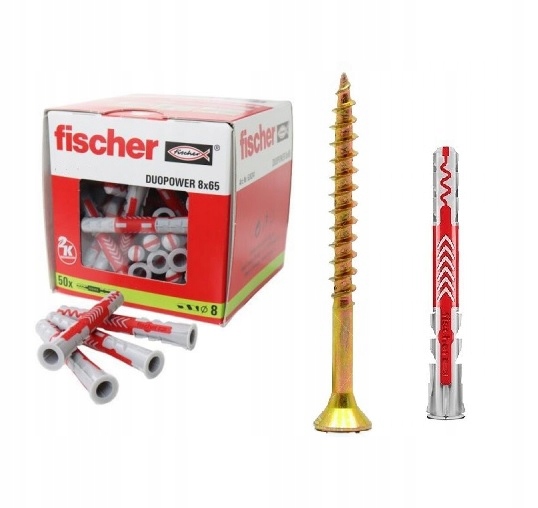 

Fischer kołki kołek duopower 8x65 50 sztuk Wkręt