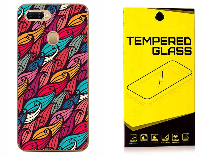 

Etui Guma Foto do Oppo AX7 Szkło Hartowane 9H