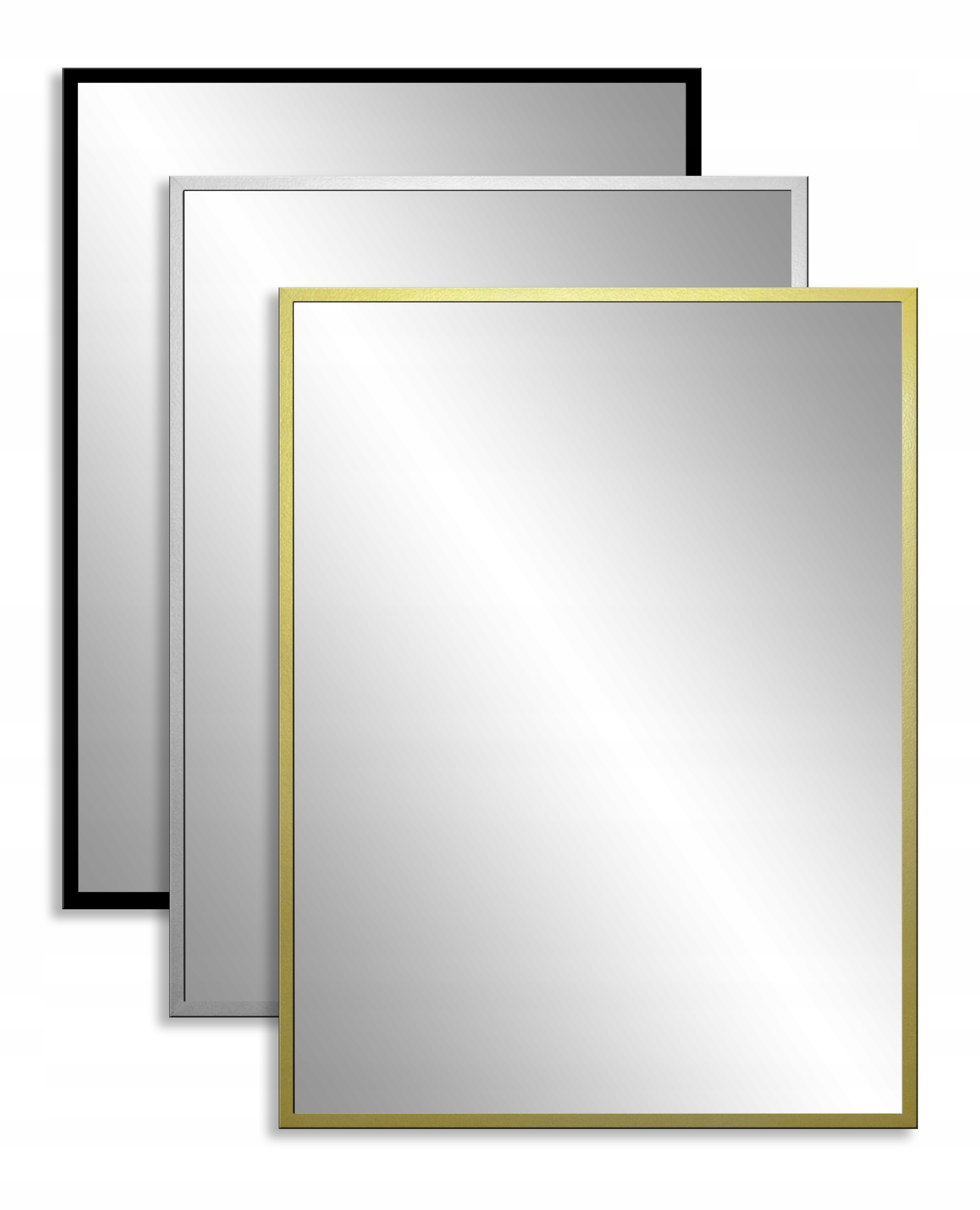 LUSTRO 50x40 WĄSKA ALUMINIOWA RAMA LOFT + UPOMINEK Typ lustra ścienne