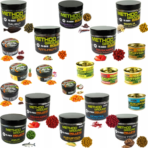 zestaw 5x Pellet 5x Kulki Pro 5x Dumbells +5x Kukurydza Jaxon Profess