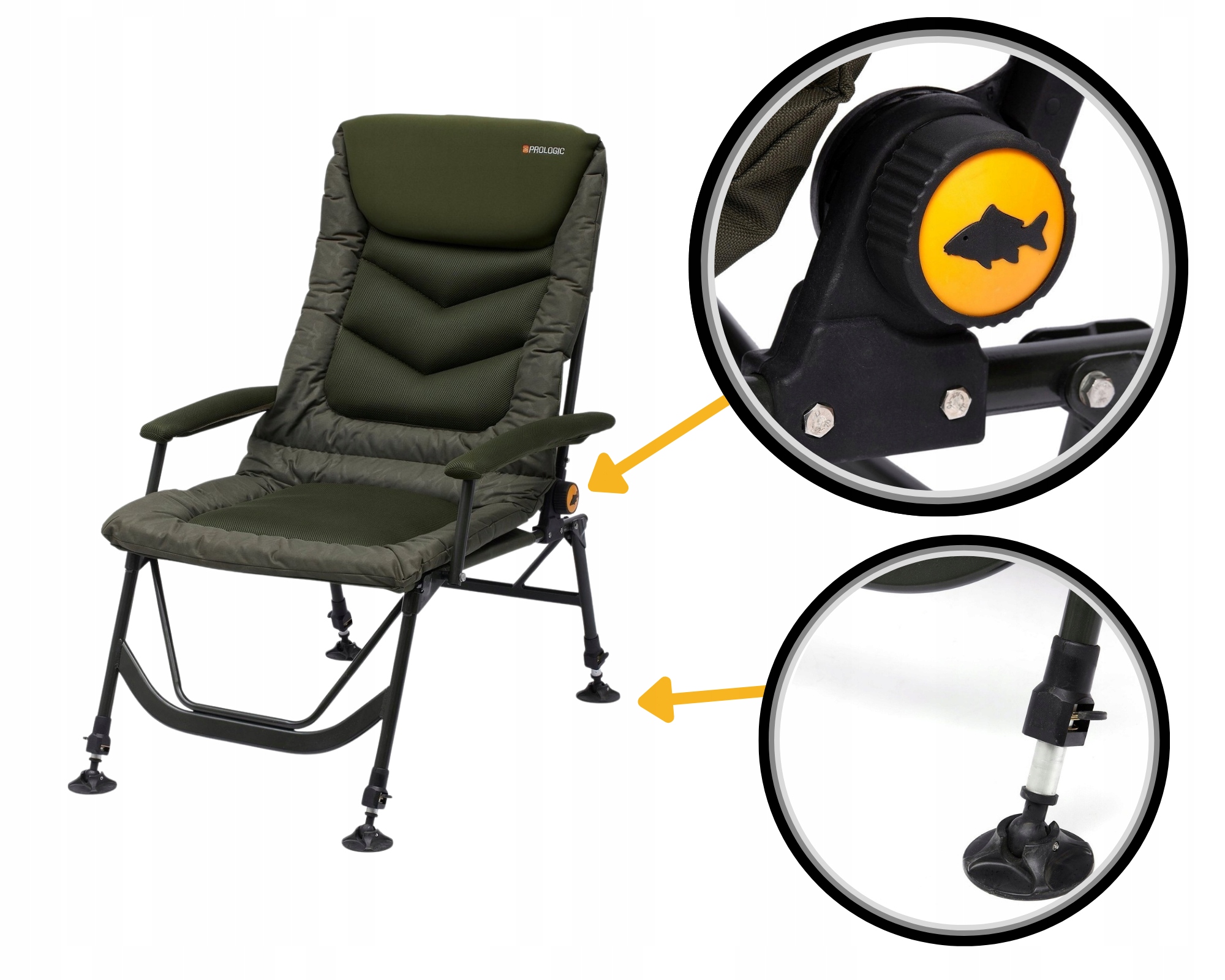 Prologic Kaprové Křeslo Inspire Daddy Long Recliner 140 Kg