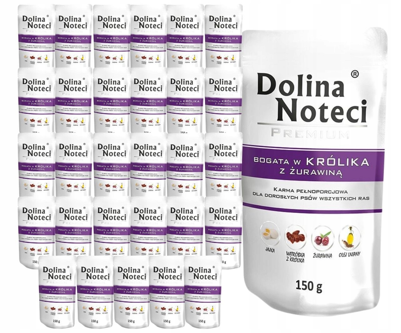 Levně Dolina Noteci Premium vlhké krmivo pro psy bohaté na králíka 30x150 g