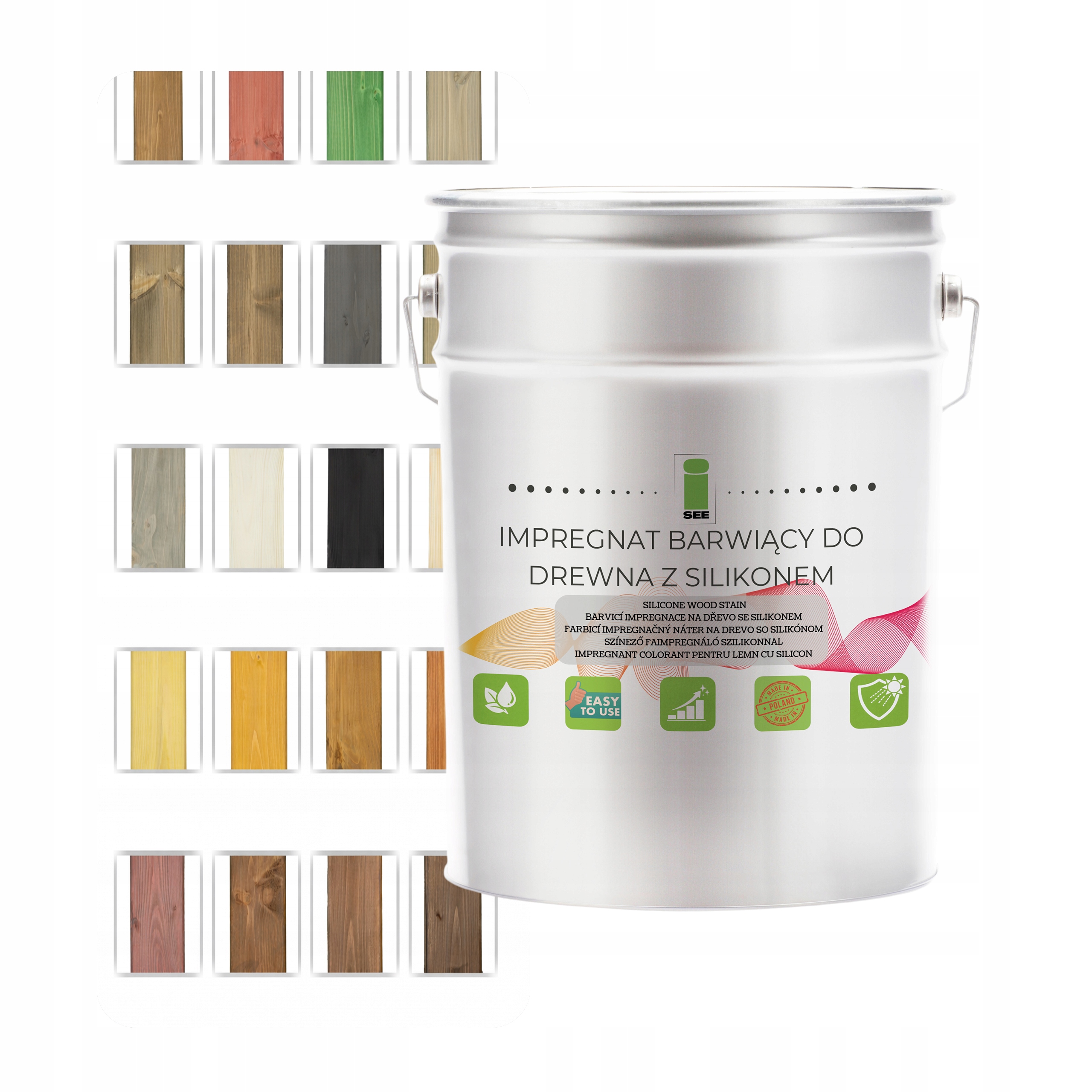 Impregnat Do Drewna Z Woskiem Silikonem Hydrofobowy 2w1 10L