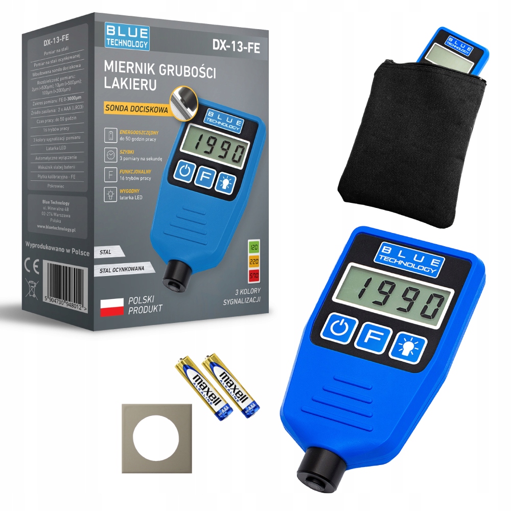 Měřič tloušťky laku Snímač Tester DX-13-FE pro ocel Přítlačná sonda