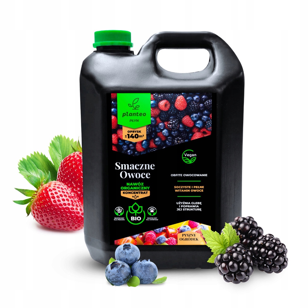 BIO NAWÓZ NATURALNY PŁYN SMACZNE OWOCE POD DRZEWKA OWOCOWE PLANTEO 5L
