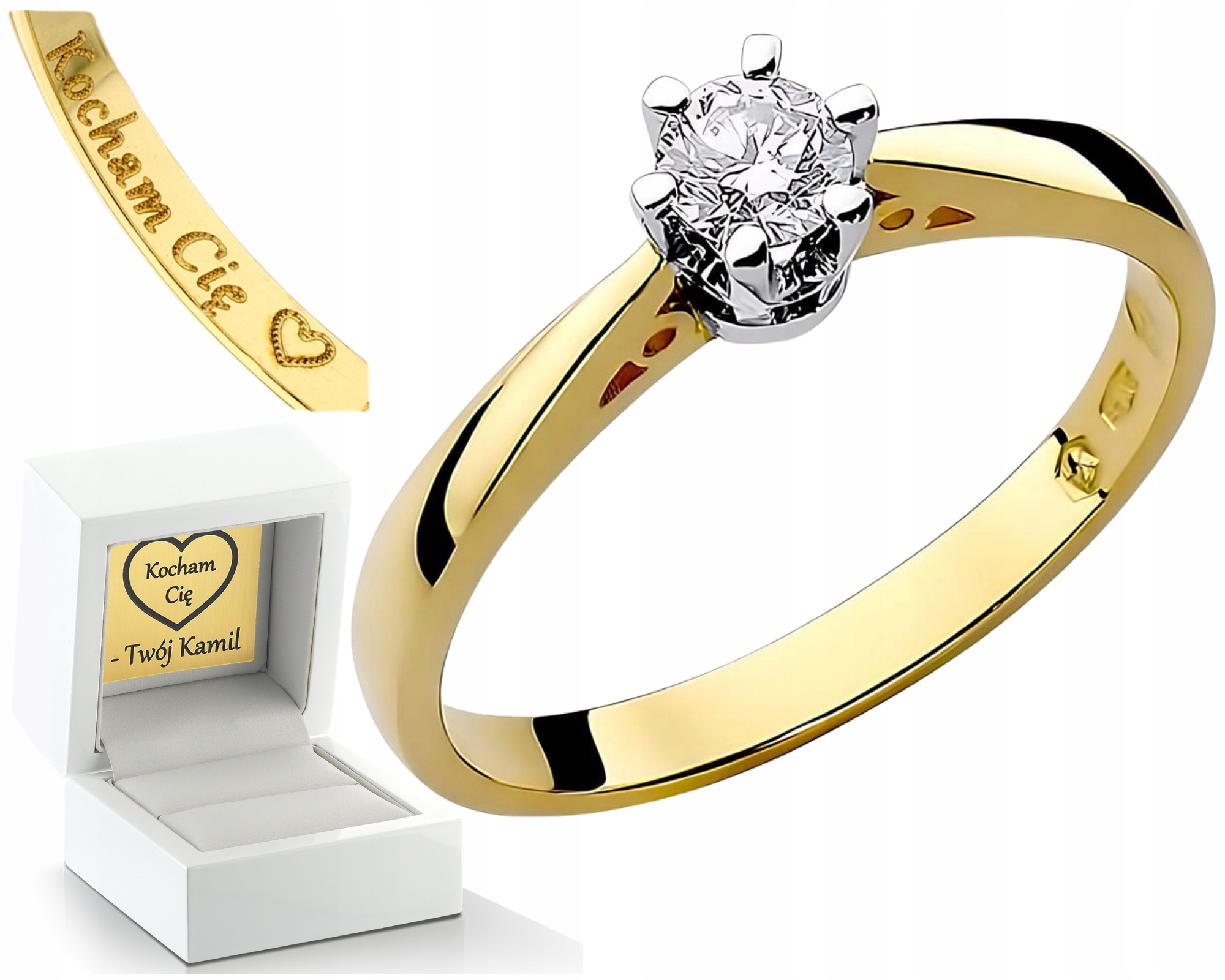 Klasický Zásnubní Prstýnek S Laboratorně Vytvořeným Briliantem 0,25 Ct