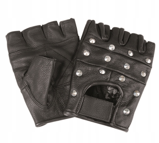 RĘKAWICE RĘKAWICZKI SKÓRZANE BEZ PALCÓW ĆWIEKI XL