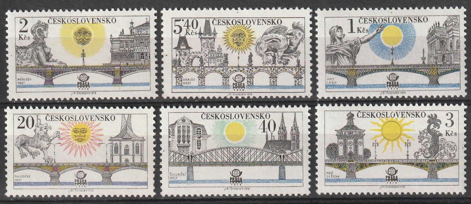 CZECHOSŁOWACJA - PRAGA - MOSTY - 1978 - CZYSTE **