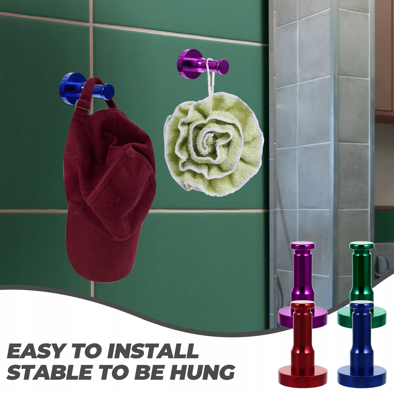 Aluminiowy uchwyt ścienny Modern Hook Space 4 Marka bez marki