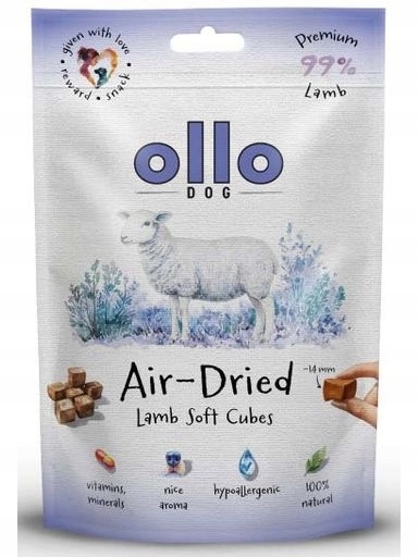 5x Ollo Kousky jehněčího masa sušené na vzduchu 80g