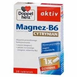

Doppelherz Aktiv MAGNEZ-B6 Cytrynian 30 Tabletek
