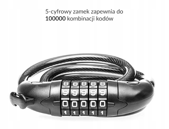 ZAPIĘCIE ROWEROWE DO ROWERU Z SZYFREM 5 CYFROWE Model KKK