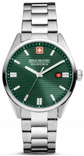 Zegarek męski Swiss Military SMWGH2200105 zielony klasyczny do pływania