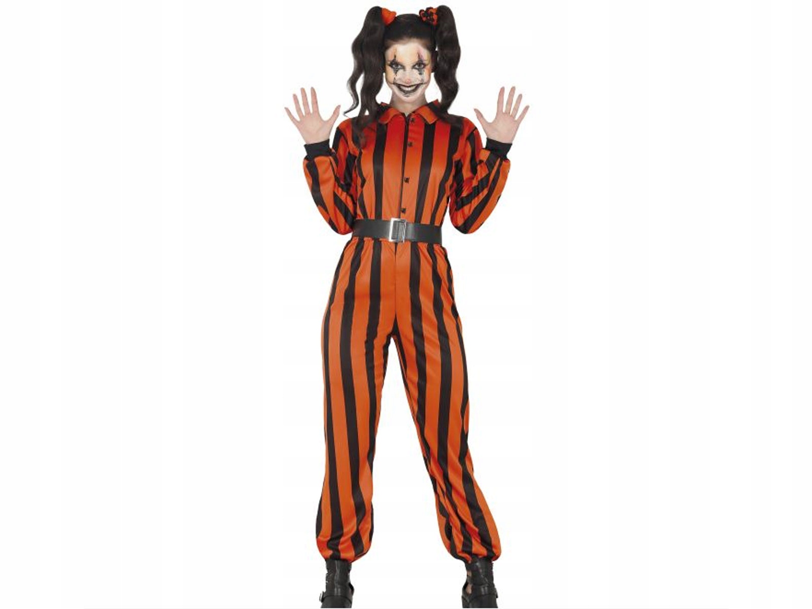 Oranžový Kostým Karneval klaun, halloween, harlekýn, vel L