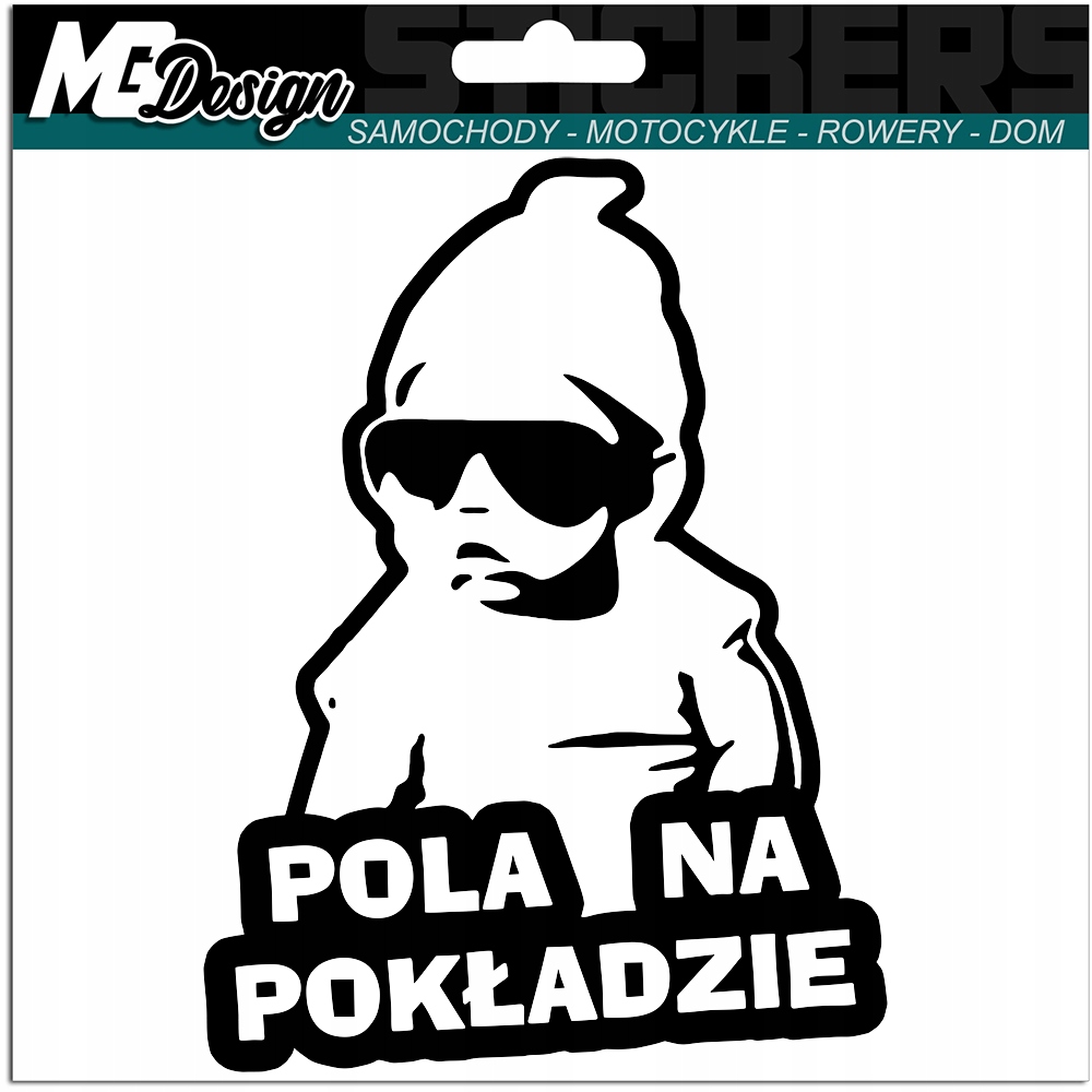 

Pola W Samochodzie naklejka Auto 18x14 kolor