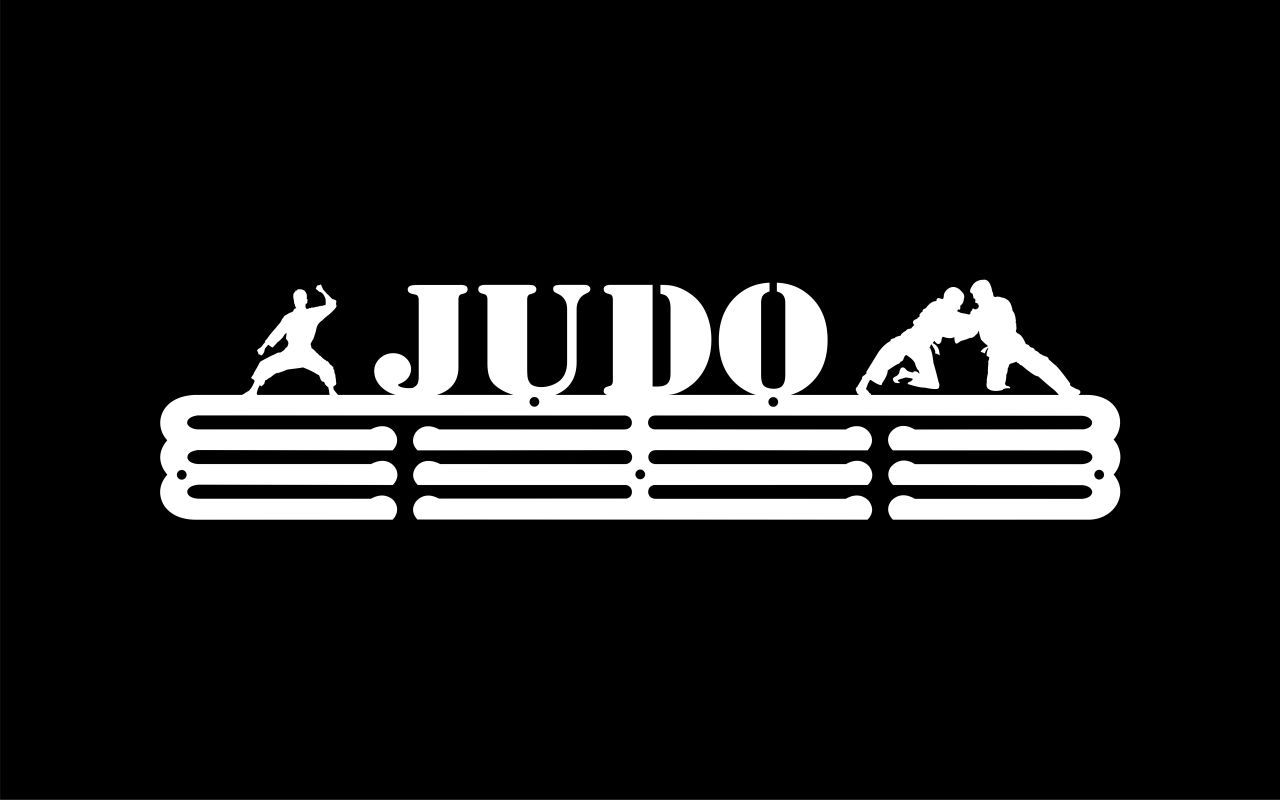 

Judo #2 Biały Wieszak na medale 60cm metalowy