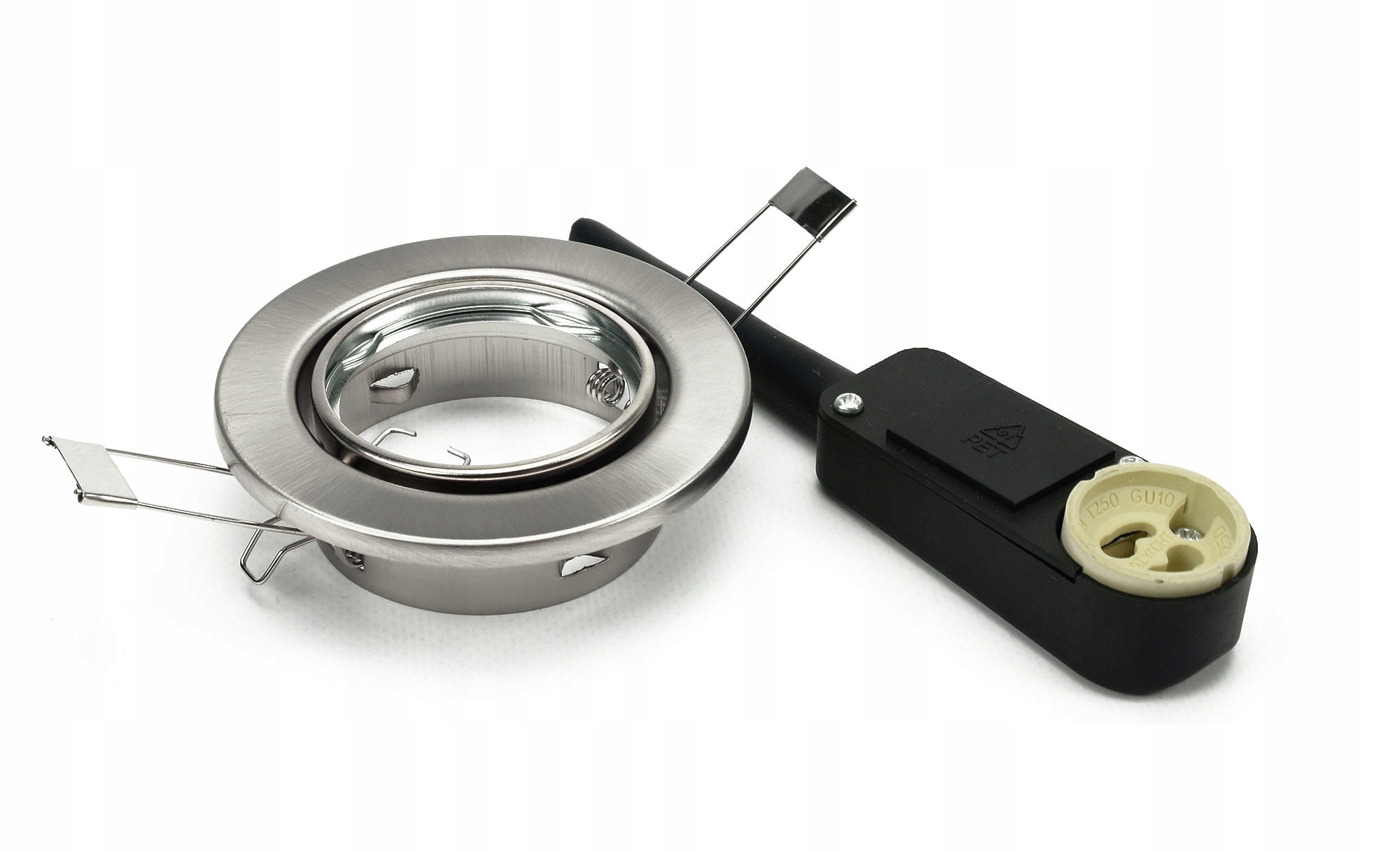 OPRAWKA WPUSTOWA - OCZKO - SATYNA - GU10 - UCHYLNA Zasilanie sieciowe