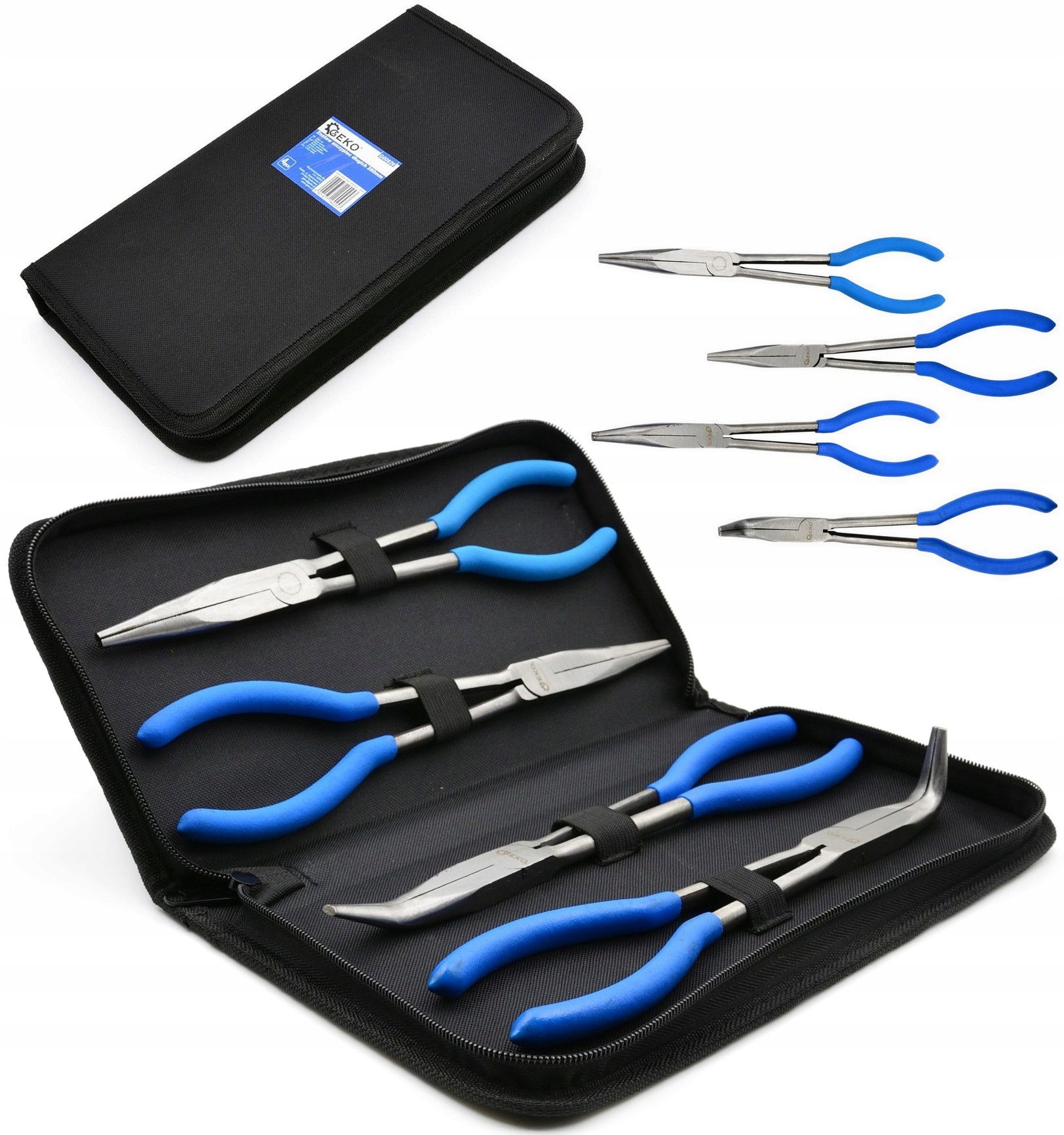 Kleště dlouhé 280 mm prodloužené Sada 4ks CrV