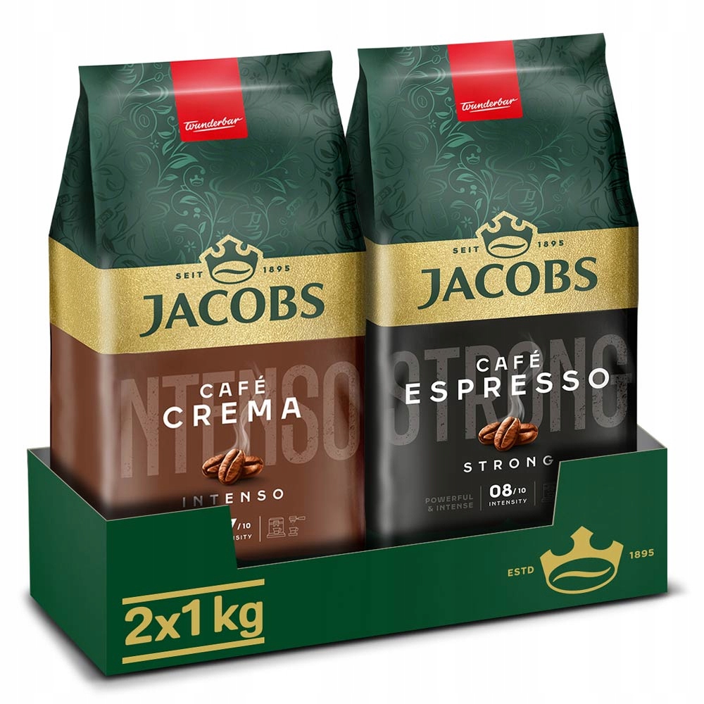 Kawa ziarnista Jacobs Cafe Crema Intenso, Espresso 2x 1kg