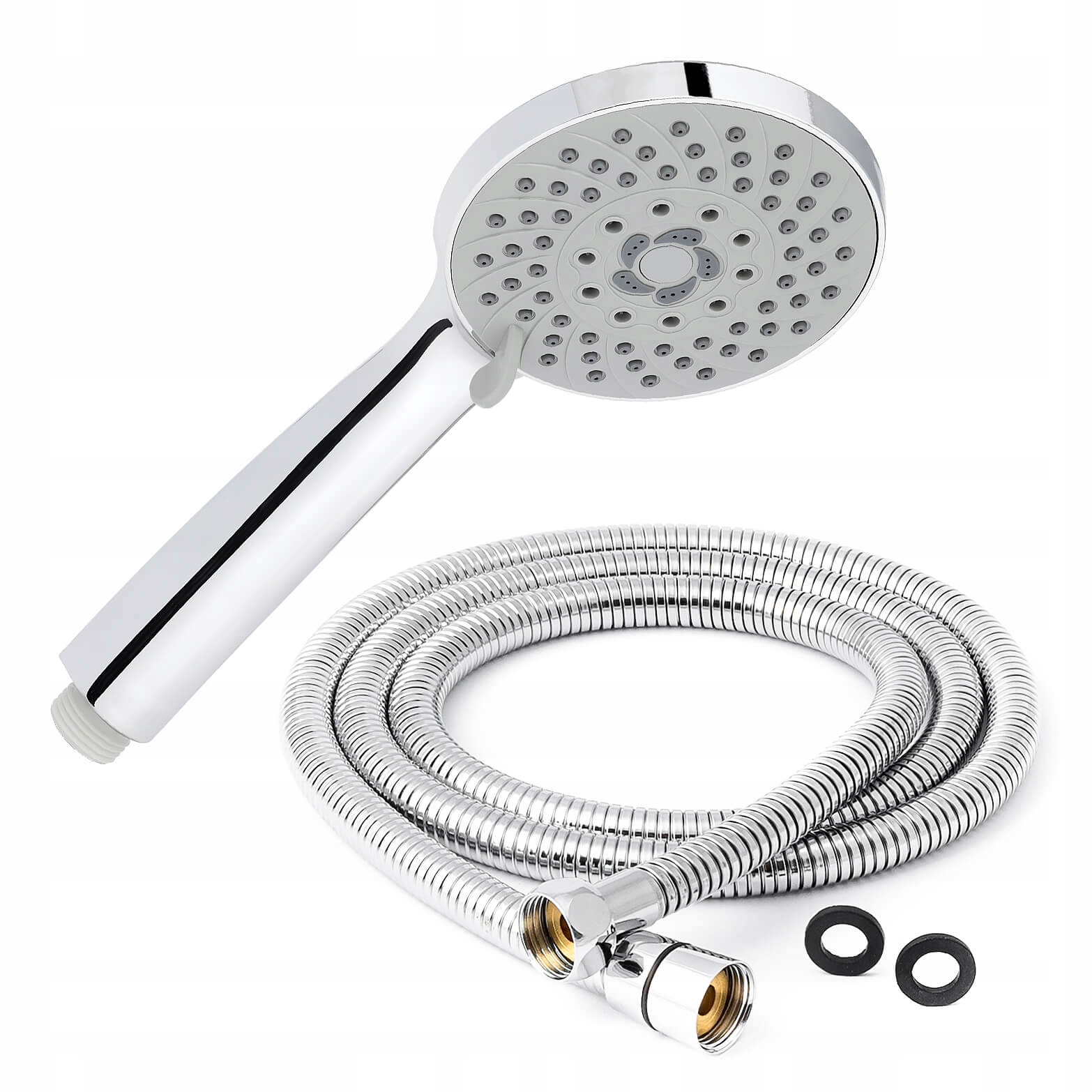 SŁUCHAWKA 3F NATRYSKOWA 3 FUNKCYJNA Z WĘŻYKIEM 150CM GIĘTKIM STALOWYM 2X1/2