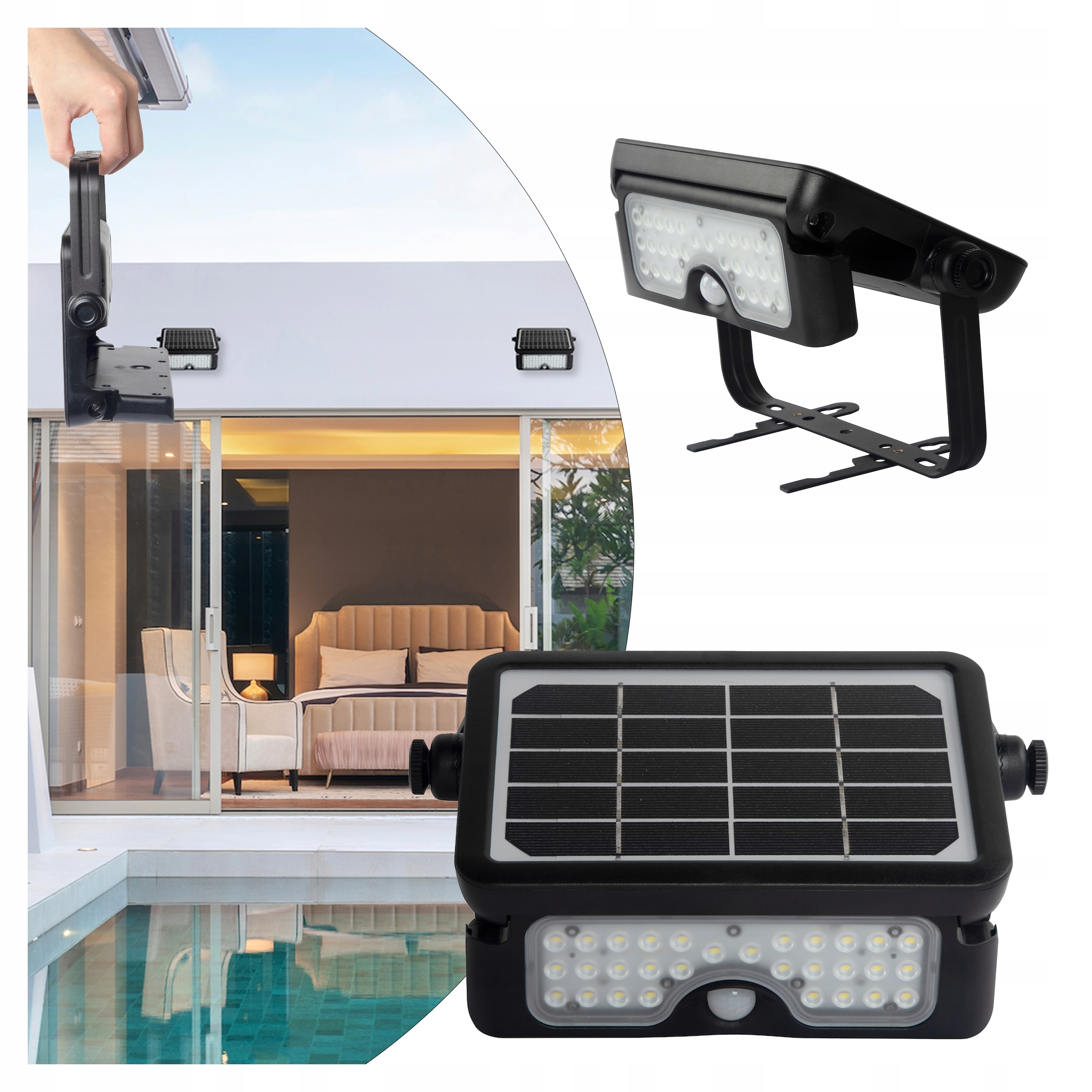 Solární Nástěnné Svítidlo, Venkovní Led Zahradní Lampa Epad 5W 4000K